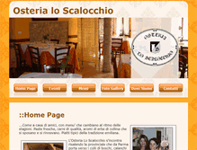 Tablet Screenshot of osterialoscalocchio.com